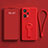 Ultra-thin Silicone Gel Soft Case Cover with Stand for OnePlus Nord CE 2 Lite 5G Red