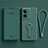 Ultra-thin Silicone Gel Soft Case Cover with Stand for Oppo A1 Pro 5G Midnight Green