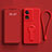 Ultra-thin Silicone Gel Soft Case Cover with Stand for Oppo A1 Pro 5G Red