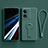 Ultra-thin Silicone Gel Soft Case Cover with Stand for Oppo A78 4G Midnight Green