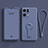 Ultra-thin Silicone Gel Soft Case Cover with Stand for Oppo Find X5 5G Lavender Gray