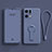 Ultra-thin Silicone Gel Soft Case Cover with Stand for Oppo Find X5 Pro 5G Lavender Gray