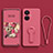 Ultra-thin Silicone Gel Soft Case Cover with Stand for Realme 10 Pro+ Plus 5G Hot Pink