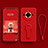 Ultra-thin Silicone Gel Soft Case Cover with Stand for Realme 11 Pro 5G Red