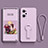 Ultra-thin Silicone Gel Soft Case Cover with Stand for Realme GT Neo 3T 5G Clove Purple