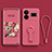 Ultra-thin Silicone Gel Soft Case Cover with Stand for Realme GT Neo5 5G Hot Pink