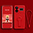 Ultra-thin Silicone Gel Soft Case Cover with Stand for Realme GT Neo6 5G Red