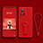 Ultra-thin Silicone Gel Soft Case Cover with Stand for Realme GT2 Master Explorer Red