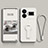 Ultra-thin Silicone Gel Soft Case Cover with Stand for Realme GT5 5G White