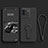 Ultra-thin Silicone Gel Soft Case Cover with Stand for Vivo iQOO Neo6 SE 5G Black