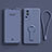 Ultra-thin Silicone Gel Soft Case Cover with Stand for Vivo iQOO Neo7 5G Lavender Gray