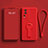 Ultra-thin Silicone Gel Soft Case Cover with Stand for Vivo iQOO Neo7 5G Red