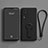 Ultra-thin Silicone Gel Soft Case Cover with Stand for Vivo iQOO Neo7 SE Black