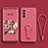 Ultra-thin Silicone Gel Soft Case Cover with Stand for Vivo iQOO Z5 5G Hot Pink