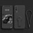 Ultra-thin Silicone Gel Soft Case Cover with Stand for Vivo iQOO Z5x 5G Black