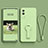 Ultra-thin Silicone Gel Soft Case Cover with Stand for Vivo T1x 5G Green