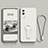 Ultra-thin Silicone Gel Soft Case Cover with Stand for Vivo T1x 5G White