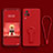 Ultra-thin Silicone Gel Soft Case Cover with Stand for Vivo V21s 5G Red