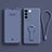 Ultra-thin Silicone Gel Soft Case Cover with Stand for Vivo V27 5G Lavender Gray