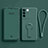 Ultra-thin Silicone Gel Soft Case Cover with Stand for Vivo V27 5G Midnight Green