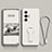 Ultra-thin Silicone Gel Soft Case Cover with Stand for Vivo X70 5G White