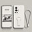 Ultra-thin Silicone Gel Soft Case Cover with Stand for Vivo X70 Pro 5G White