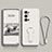Ultra-thin Silicone Gel Soft Case Cover with Stand for Vivo X70 Pro+ Plus 5G White