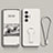 Ultra-thin Silicone Gel Soft Case Cover with Stand for Vivo X70t White