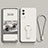 Ultra-thin Silicone Gel Soft Case Cover with Stand for Vivo Y53s t2 White
