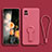 Ultra-thin Silicone Gel Soft Case Cover with Stand for Xiaomi Civi 1S 5G Hot Pink