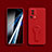 Ultra-thin Silicone Gel Soft Case Cover with Stand for Xiaomi Civi 2 5G Red