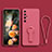 Ultra-thin Silicone Gel Soft Case Cover with Stand for Xiaomi Mi 10S 5G Hot Pink