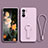 Ultra-thin Silicone Gel Soft Case Cover with Stand for Xiaomi Mi 11i 5G Clove Purple
