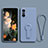 Ultra-thin Silicone Gel Soft Case Cover with Stand for Xiaomi Mi 11i 5G Lavender Gray