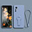 Ultra-thin Silicone Gel Soft Case Cover with Stand for Xiaomi Mi 12T 5G Lavender Gray