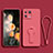 Ultra-thin Silicone Gel Soft Case Cover with Stand for Xiaomi Mi 13 5G Hot Pink