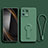 Ultra-thin Silicone Gel Soft Case Cover with Stand for Xiaomi Mi 13 5G Midnight Green
