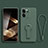 Ultra-thin Silicone Gel Soft Case Cover with Stand for Xiaomi Mi 13T 5G Midnight Green