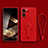 Ultra-thin Silicone Gel Soft Case Cover with Stand for Xiaomi Mi 13T 5G Red