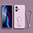 Ultra-thin Silicone Gel Soft Case Cover with Stand for Xiaomi Poco X4 GT 5G Clove Purple