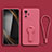 Ultra-thin Silicone Gel Soft Case Cover with Stand for Xiaomi Redmi Note 10 Pro 5G Hot Pink