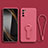 Ultra-thin Silicone Gel Soft Case Cover with Stand for Xiaomi Redmi Note 10T 5G Hot Pink