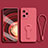 Ultra-thin Silicone Gel Soft Case Cover with Stand for Xiaomi Redmi Note 12 Explorer Red