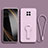 Ultra-thin Silicone Gel Soft Case Cover with Stand for Xiaomi Redmi Note 9 5G Clove Purple