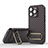 Ultra-thin Silicone Gel Soft Case Cover with Stand KC1 for Apple iPhone 13 Pro Brown