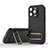 Ultra-thin Silicone Gel Soft Case Cover with Stand KC1 for Apple iPhone 15 Pro Max Black