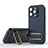 Ultra-thin Silicone Gel Soft Case Cover with Stand KC1 for Apple iPhone 15 Pro Max Blue