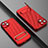 Ultra-thin Silicone Gel Soft Case Cover with Stand KC1 for Apple iPhone 15 Red