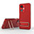 Ultra-thin Silicone Gel Soft Case Cover with Stand KC1 for Oppo K11x 5G Red