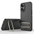 Ultra-thin Silicone Gel Soft Case Cover with Stand KC1 for Oppo Reno8 T 4G Black